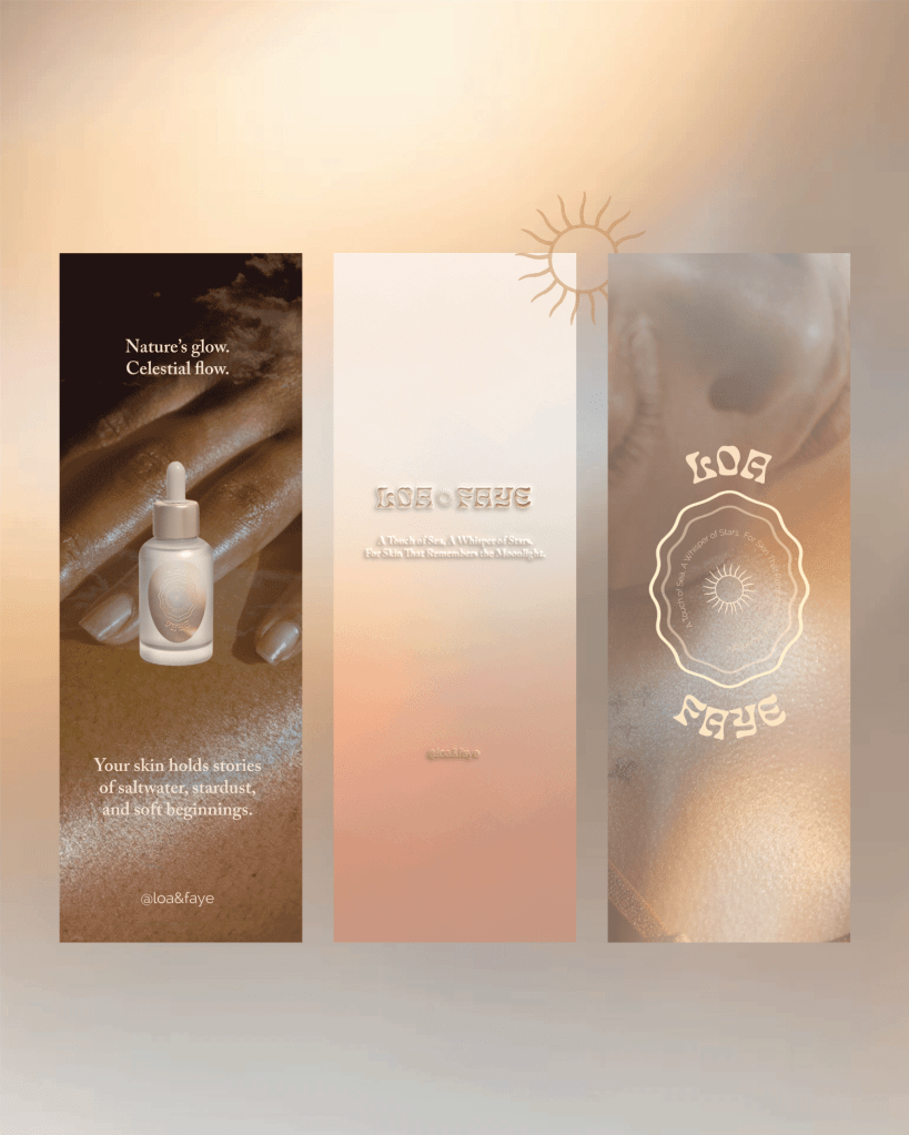 full brand development, including creative direction, marketing, logo design, and packaging for body products