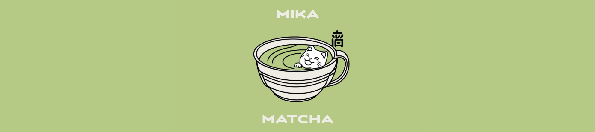 MIKA MATCHA CAT LOGO